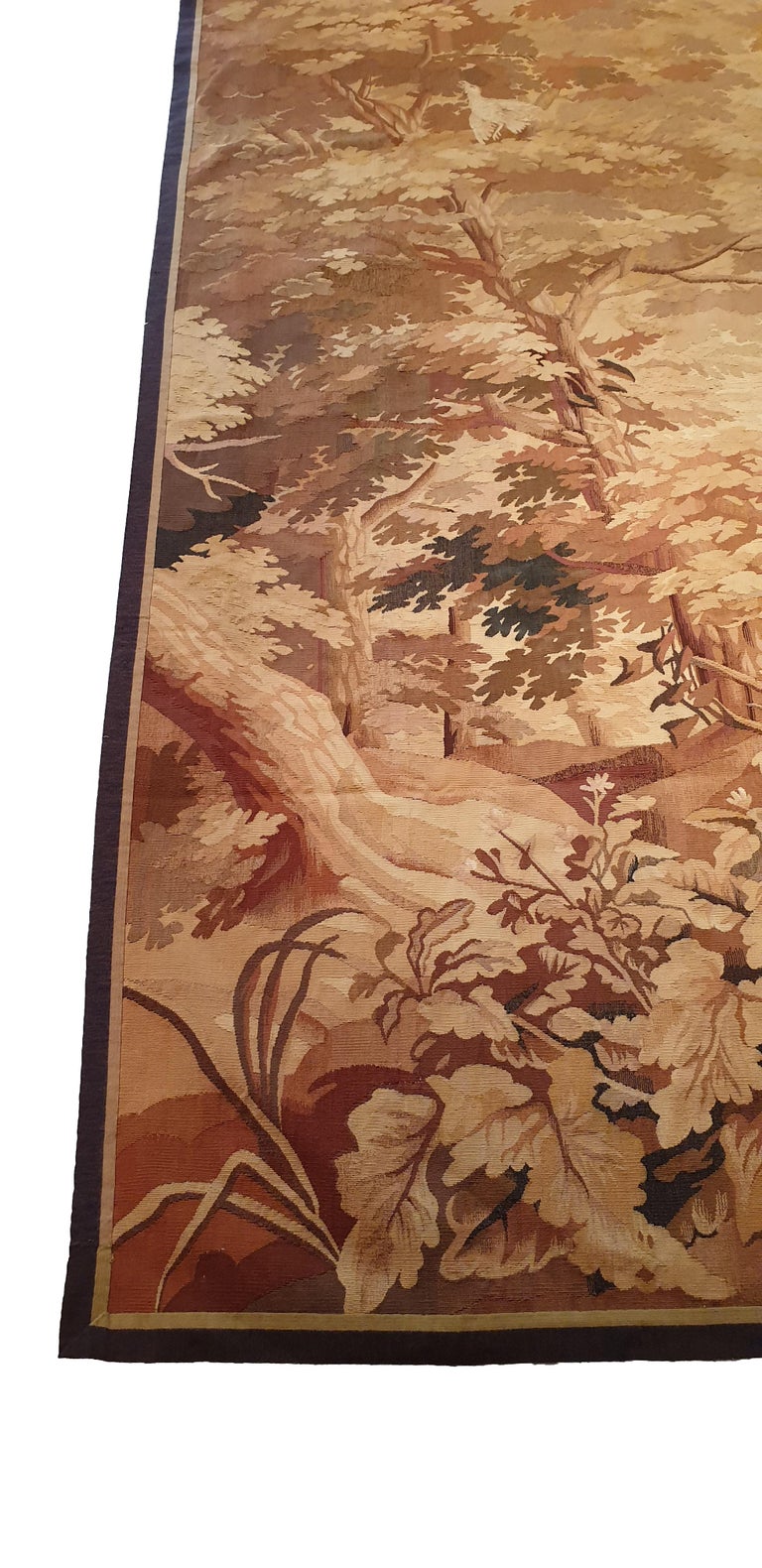 French 784 - 19th Century Aubusson Verdure Tapestry For Sale