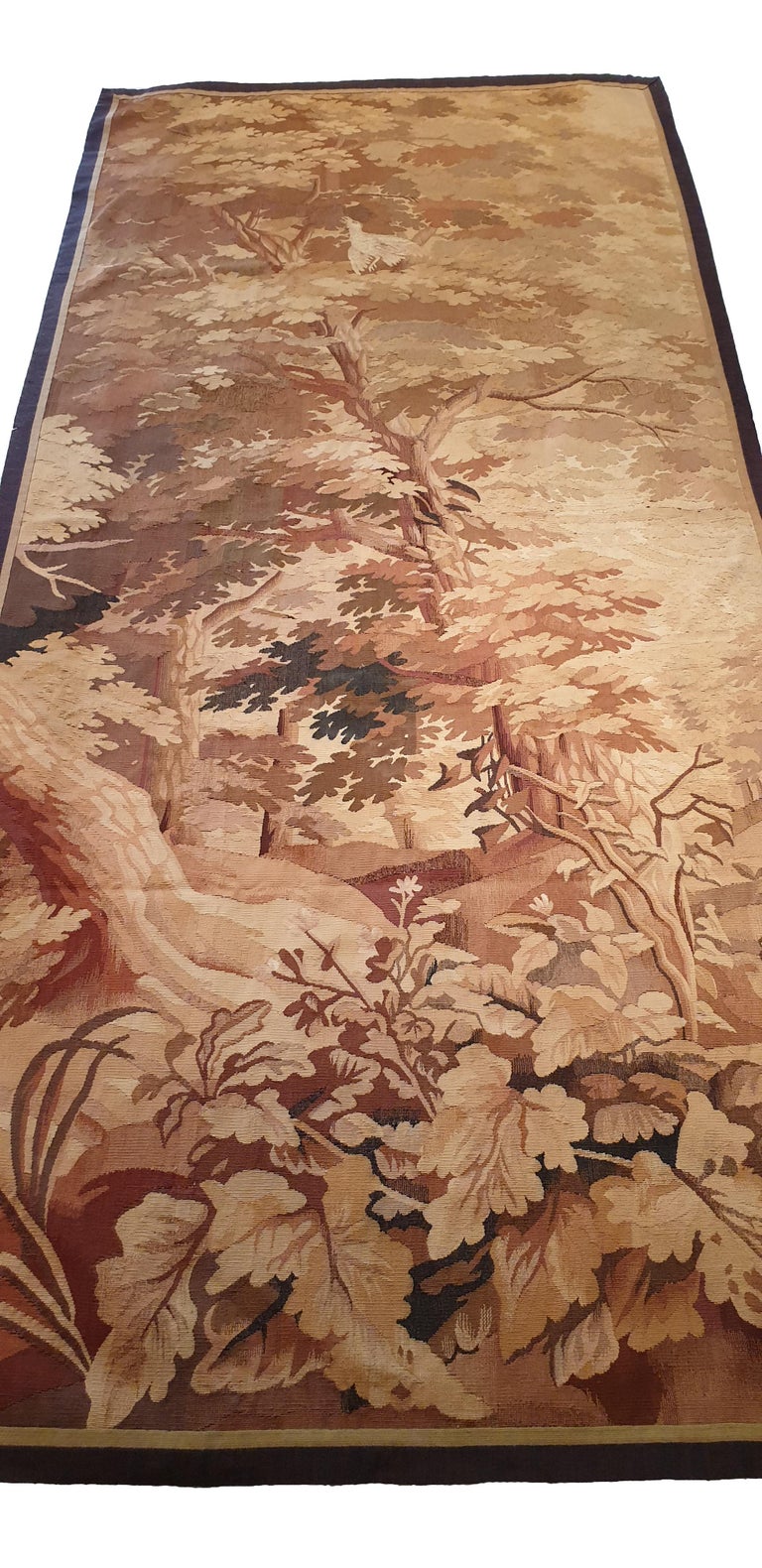 Hand-Woven 784 - 19th Century Aubusson Verdure Tapestry For Sale