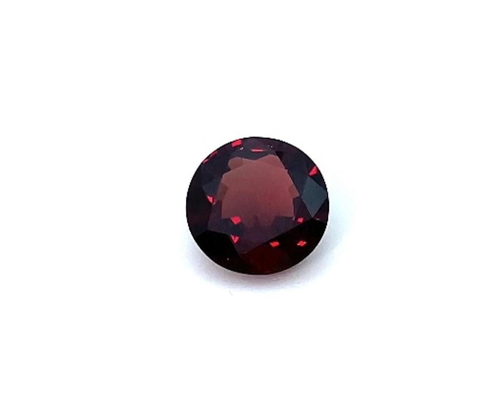 Unheated 7.84 Carat Red Spinel Round, Loose Gemstone, GIA Certified 2