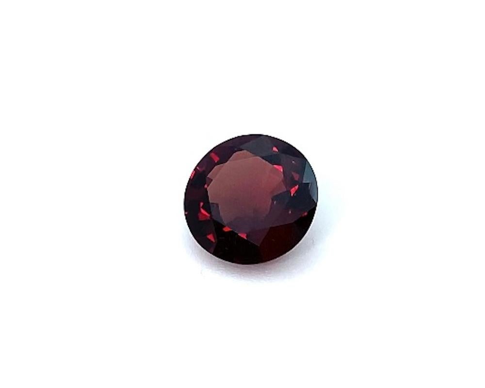 Unheated 7.84 Carat Red Spinel Round, Loose Gemstone, GIA Certified 1