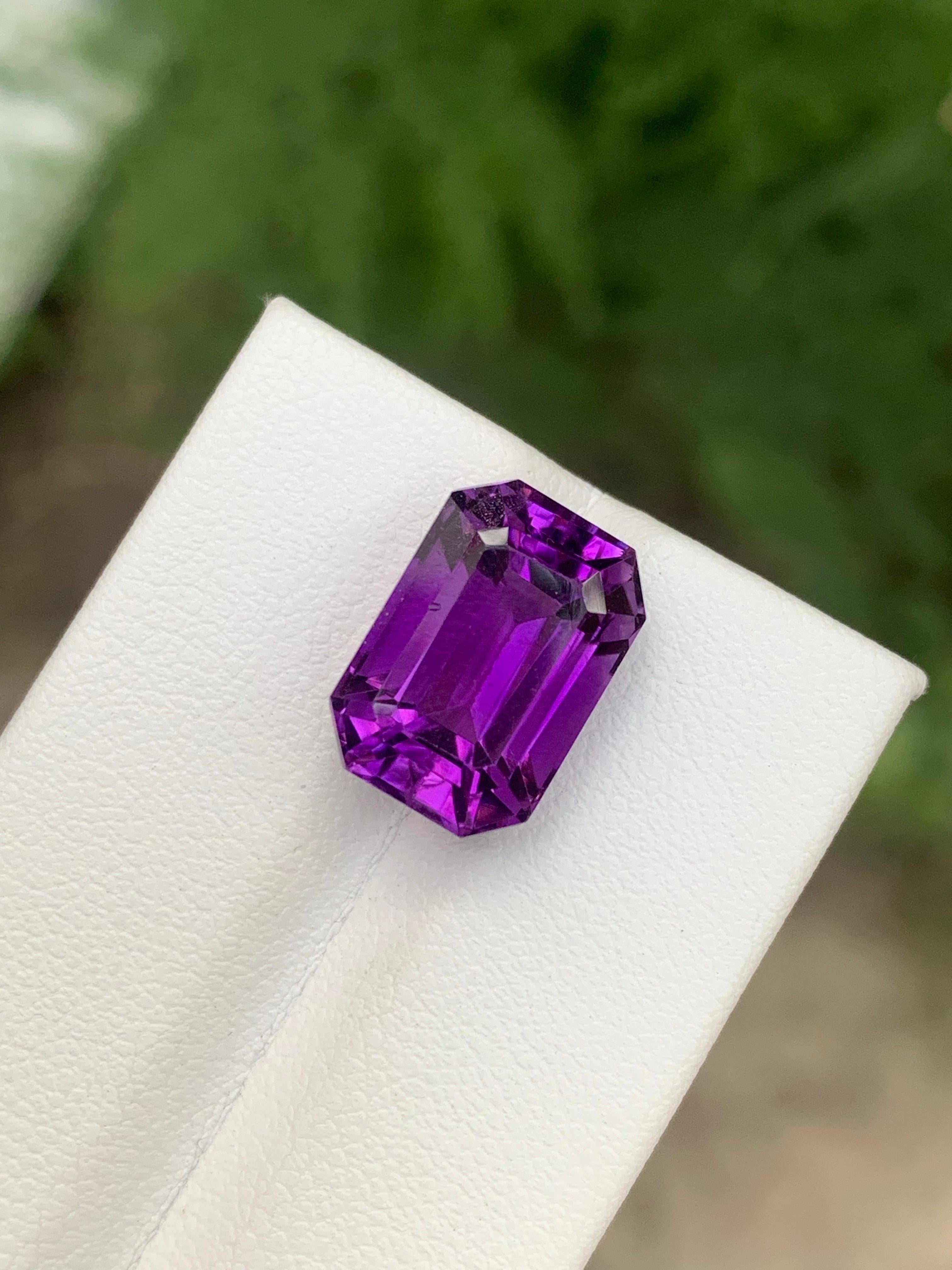 da uomo o donna Ametista naturale sfusa da 7,85 carati a forma di ottagono dal Brasile in vendita