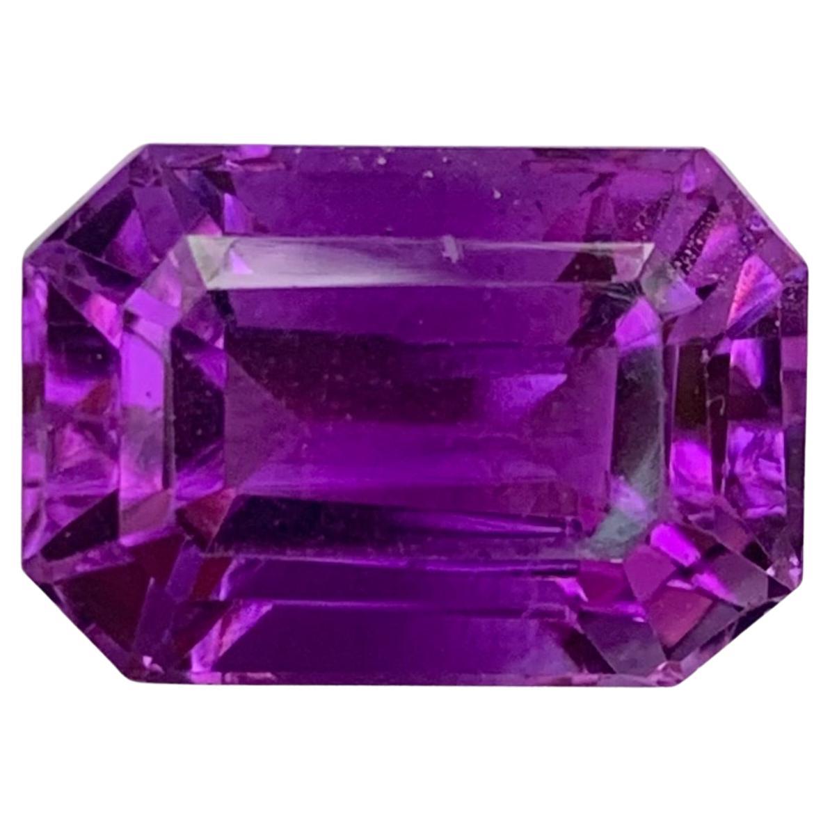 7,85 Karat natürlicher loser Amethyst Oktagon Form Edelstein aus Brasilien
