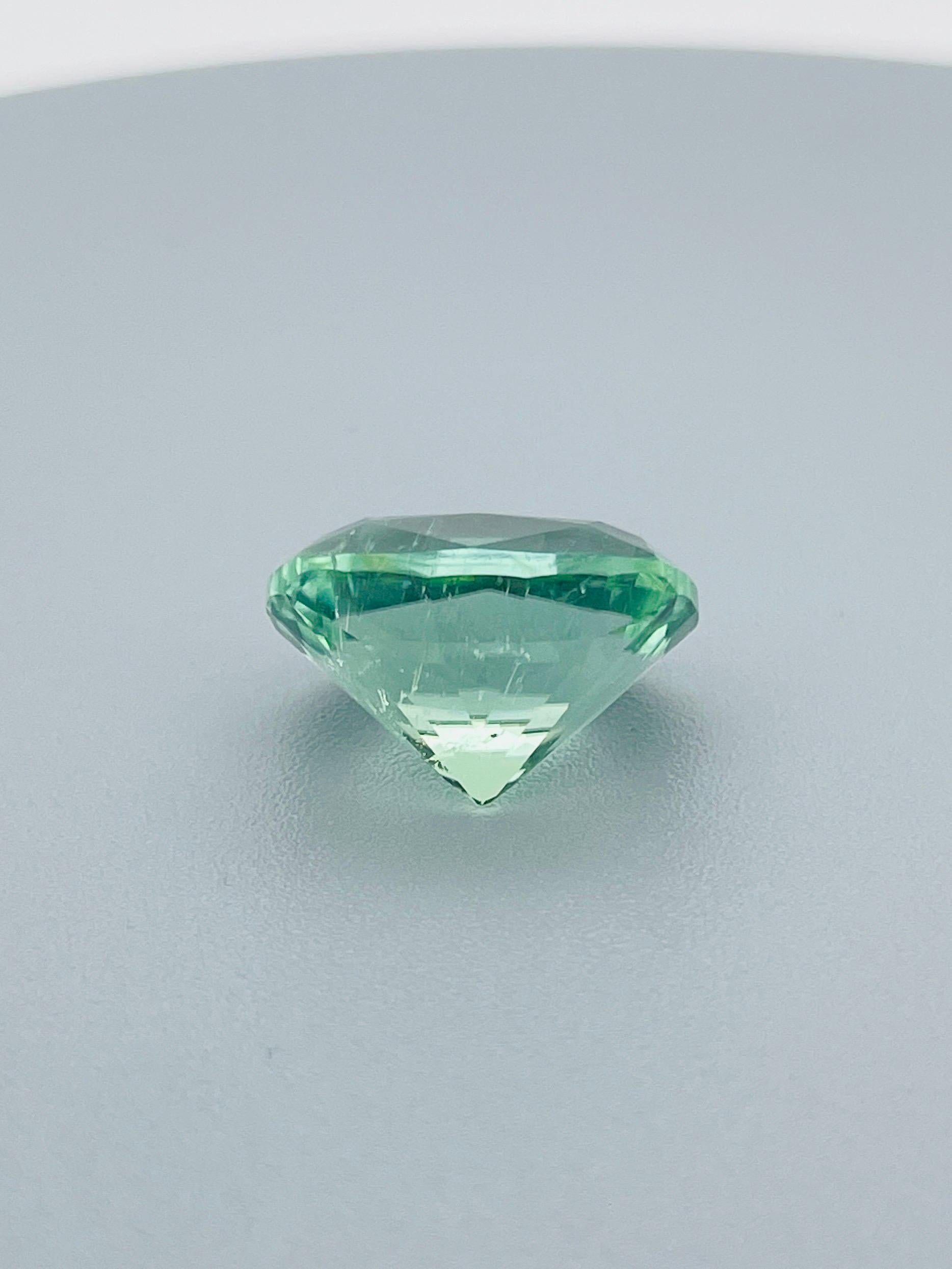 7.85 Ct Natural Green Tourmaline Afghanistan Precision Cut eye clean clarity In New Condition For Sale In bangkok, TH