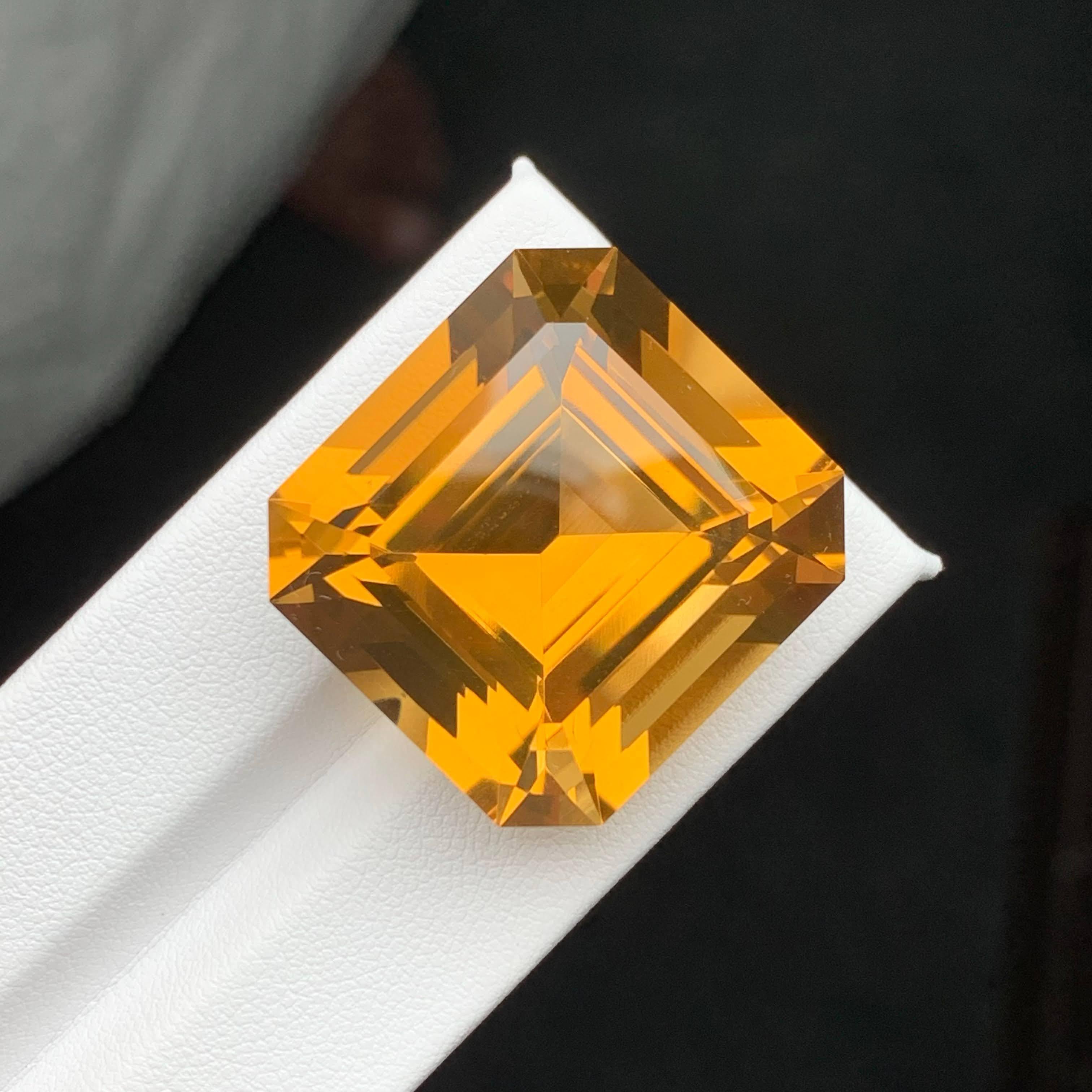7.8.60 Karat Natürlicher loser Feuercitrin Stein Asscher Schliff Brasilianischer Edelstein im Zustand „Neu“ im Angebot in Bangkok, TH
