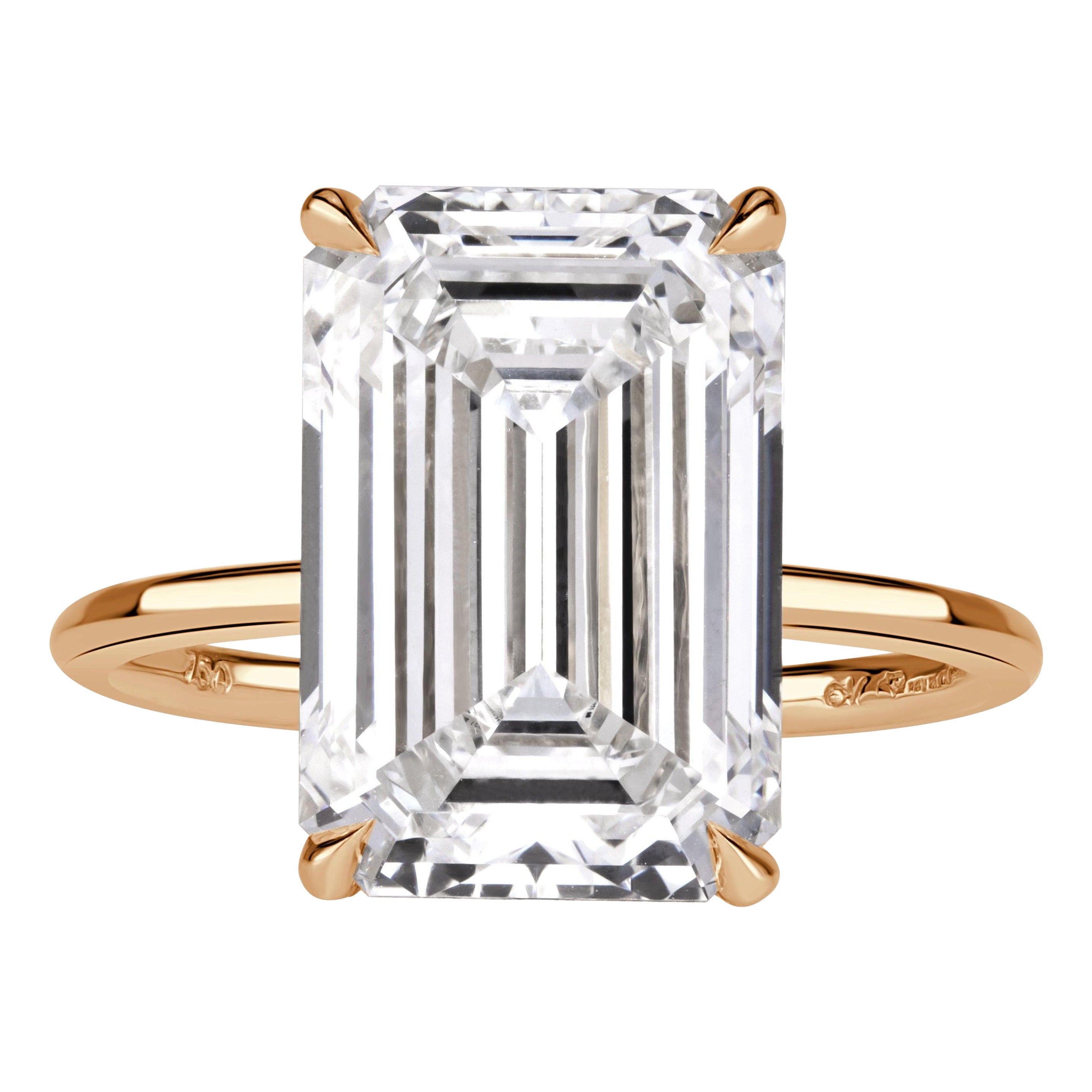 7.86ct Emerald Cut Lab Grown Diamond Engagement Ring