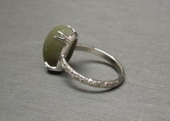 7.88 Carat Cats Eye Alexandrite 18 Karat Eternity Ring