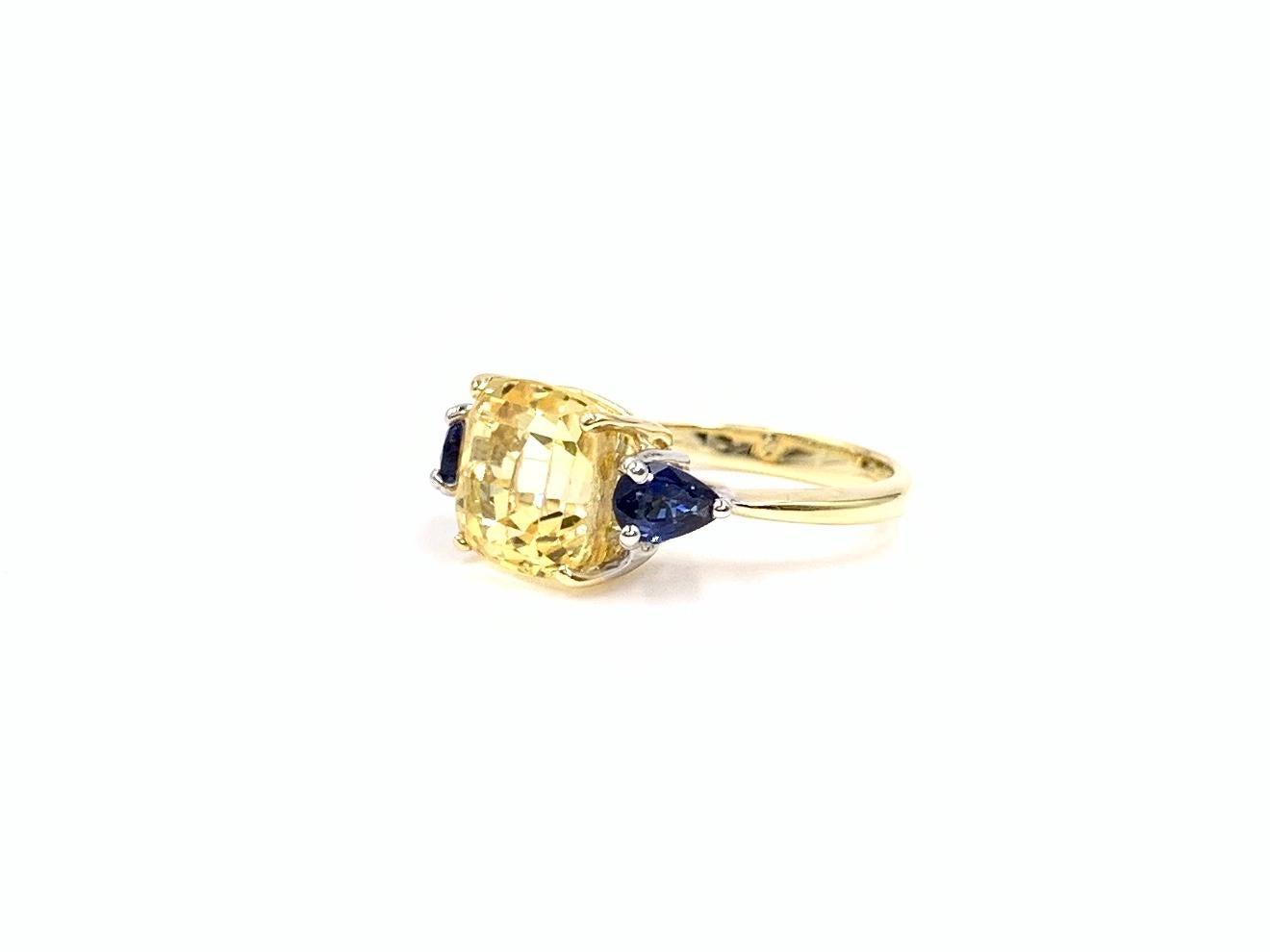 3 carat yellow sapphire gold ring