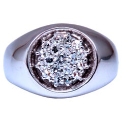.78ct Natural Round Diamonds Signet Style Ring 14kt. Gold*