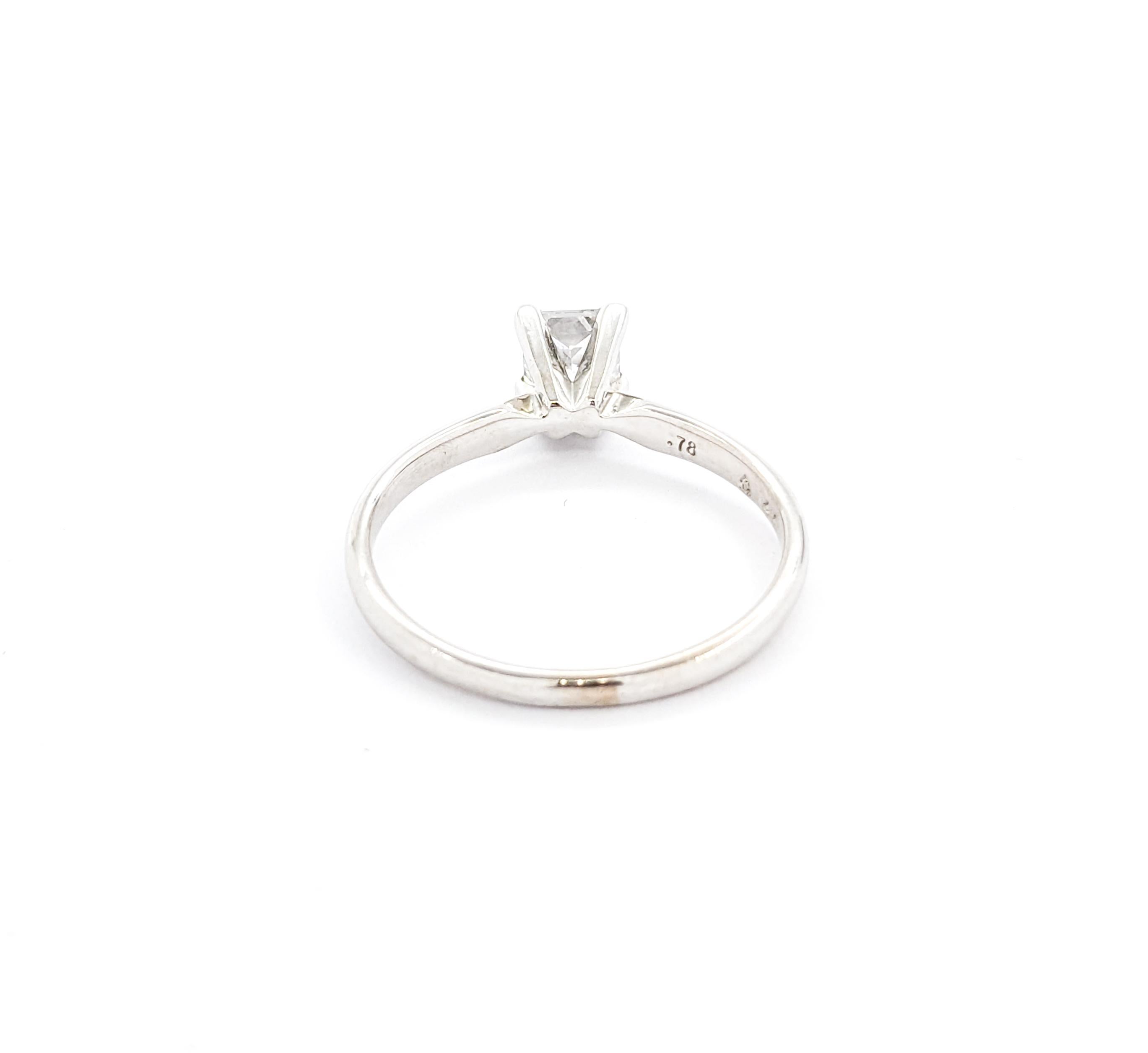.78 Karat Diamant Solitär Verlobungsring mit Prinzessinnenschliff 1