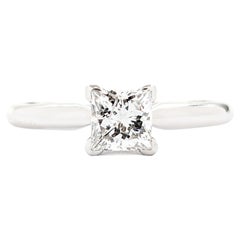 .78ct Bague de fiançailles solitaire avec diamant taille princesse