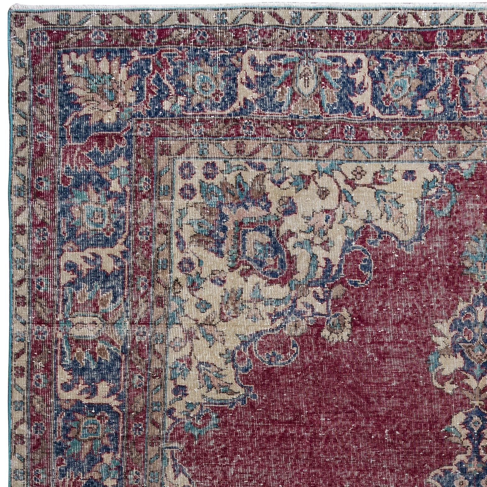 Alfombra turca tradicional vintage hecha a mano con diseño de medallón de 2,5 x 3,4 m Turco en venta