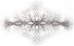 78"x48" Metal Wall Sculpture in Stainless and Bronze #733