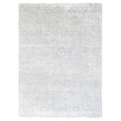 7'8 "x9'8" Gris moyen Design/One Supple Collection Tapis en pure laine noué à la main