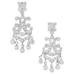 .79 Carat Diamond Chandelier Dangle Earrings