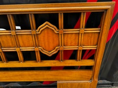 79" Mid Century 3 Diamond Walnut Headboard