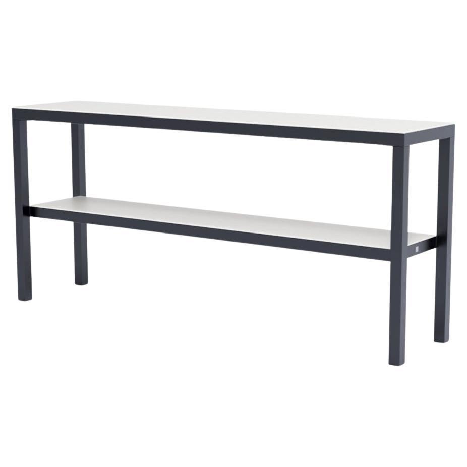 79" Outdoor Metal Console Finished In Anthracite Grey  For Sale