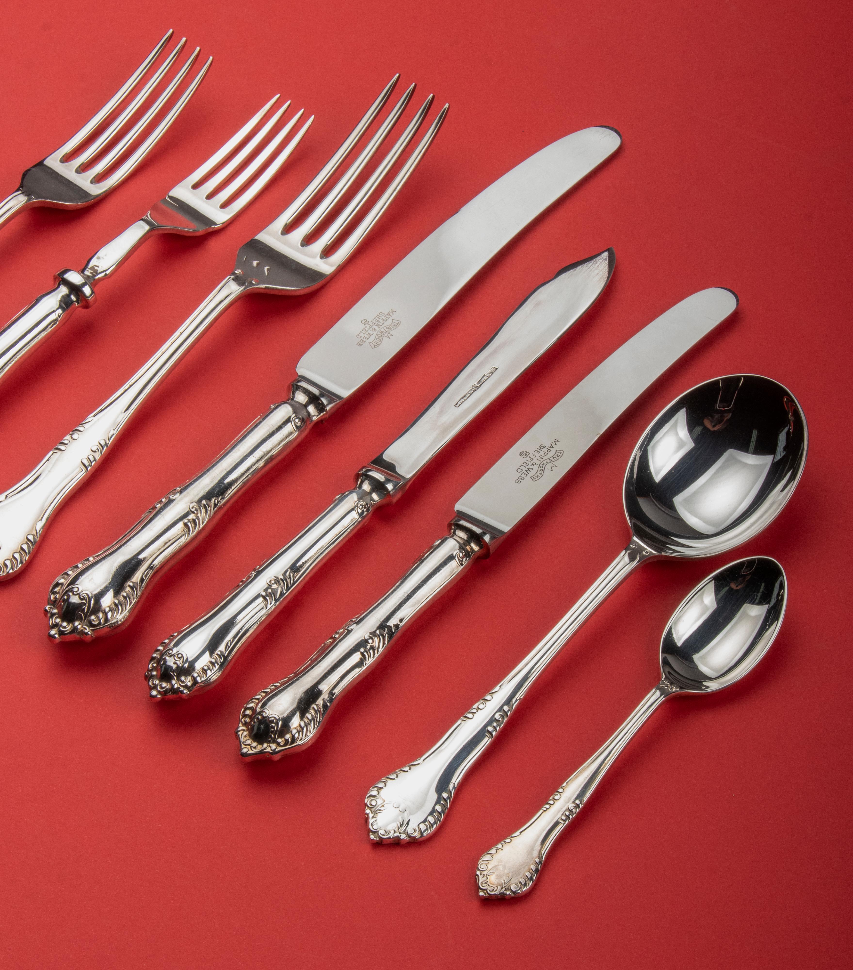 79-Piece Set of Silver Plated Flatware for 8 Persons by Mappin & Webb 2