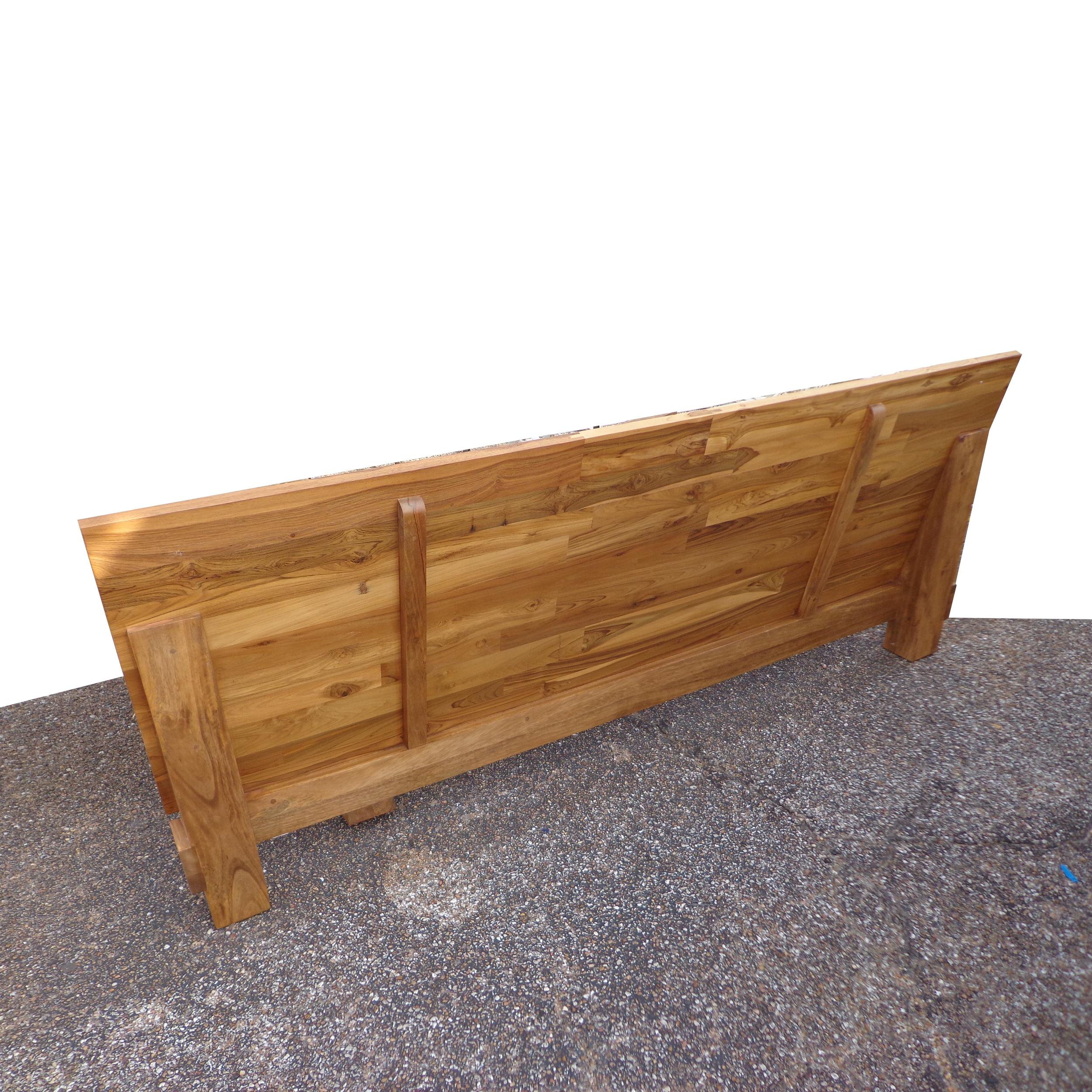 Oak Rustic Farmhouse Style Headboard For Sale