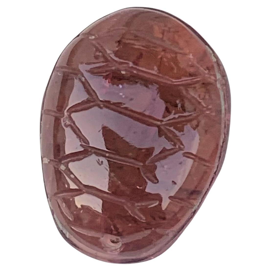 7.90 Carat Lovely Loose Peach Color Tourmaline Carving From Madagascar Africa