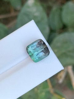 7.90 Carat Natural Loose Bi Colour Tourmaline Cushion Shape Gemstone