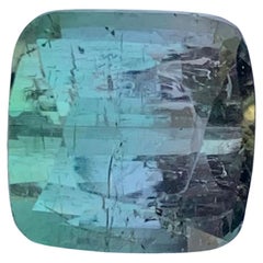 7.90 Carat Natural Loose Bi Colour Tourmaline Cushion Shape Gemstone