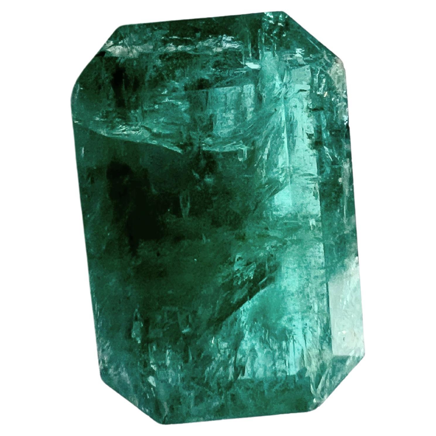 7.90ct Non-Oil Natural Emerald Gemstone For Sale 2