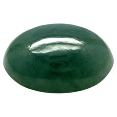 7.91ct GIA Certified Jadeite Jade ‘A’ Grade Deep Green Oval Cabochon Untreated