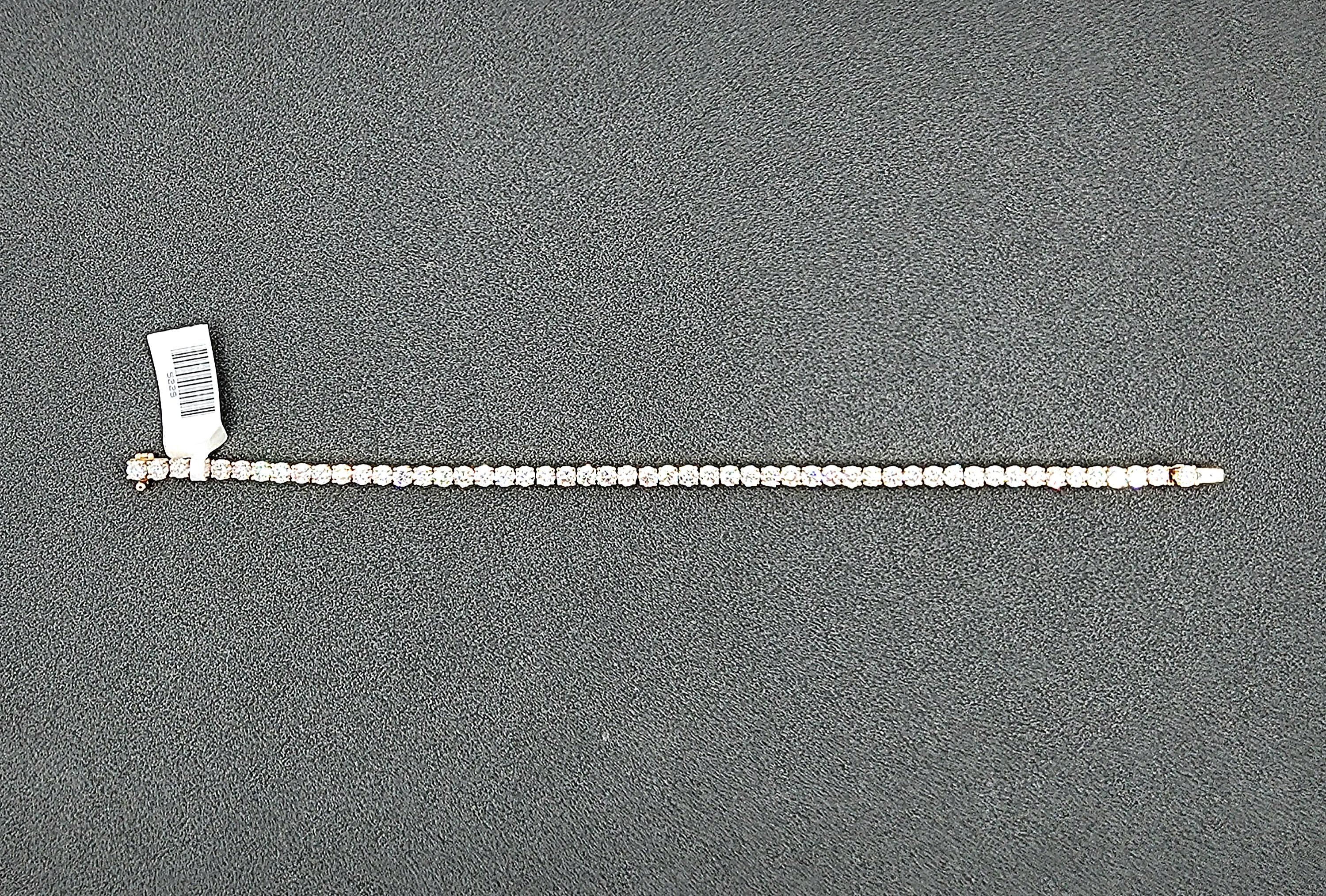 7.93 Ct Diamond Tennis Bracelet For Sale 3