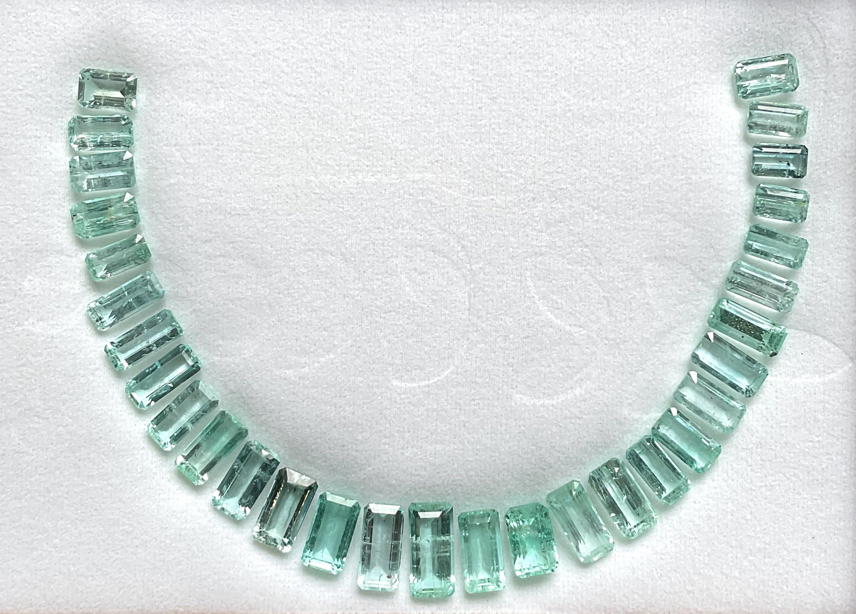 79,34 Karat Nigeria Smaragd Oktagon Schliff Stein Layout Feiner Schmuck Natürlicher Edelstein im Zustand „Neu“ im Angebot in Jaipur, RJ