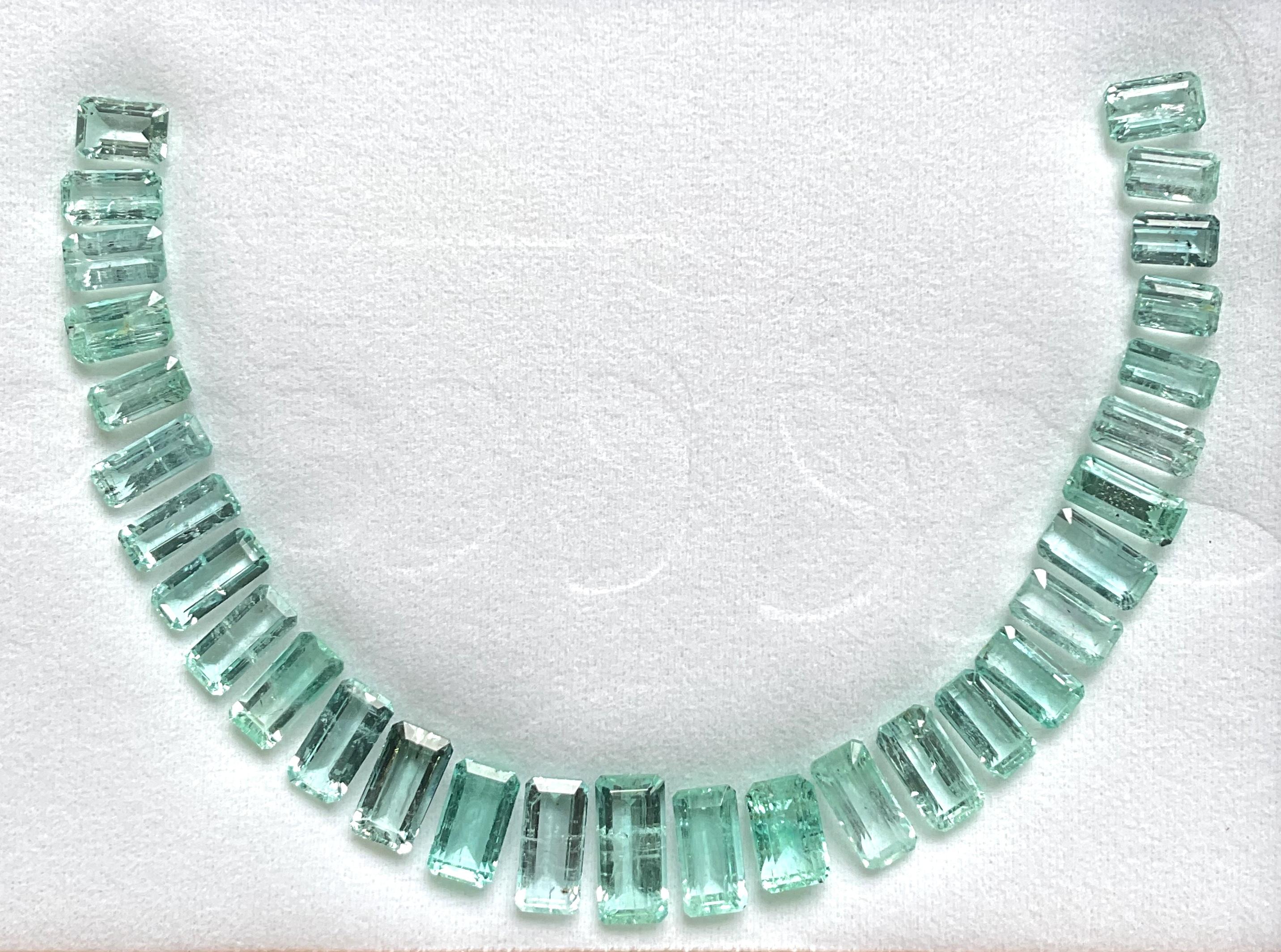 79,34 Karat Nigeria Smaragd Oktagon Schliff Stein Layout Feiner Schmuck Natürlicher Edelstein für Damen oder Herren im Angebot