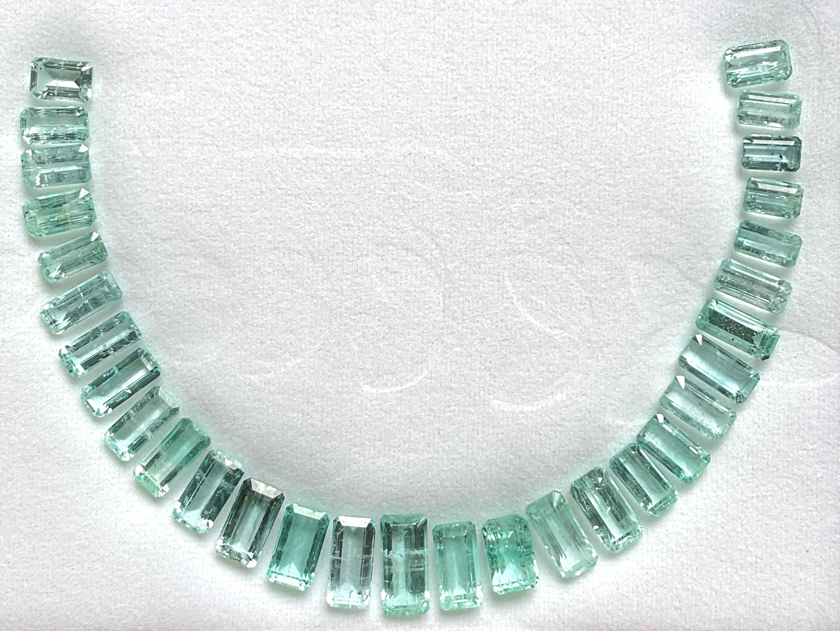 79,34 Karat Nigeria Smaragd Oktagon Schliff Stein Layout Feiner Schmuck Natürlicher Edelstein im Angebot 1