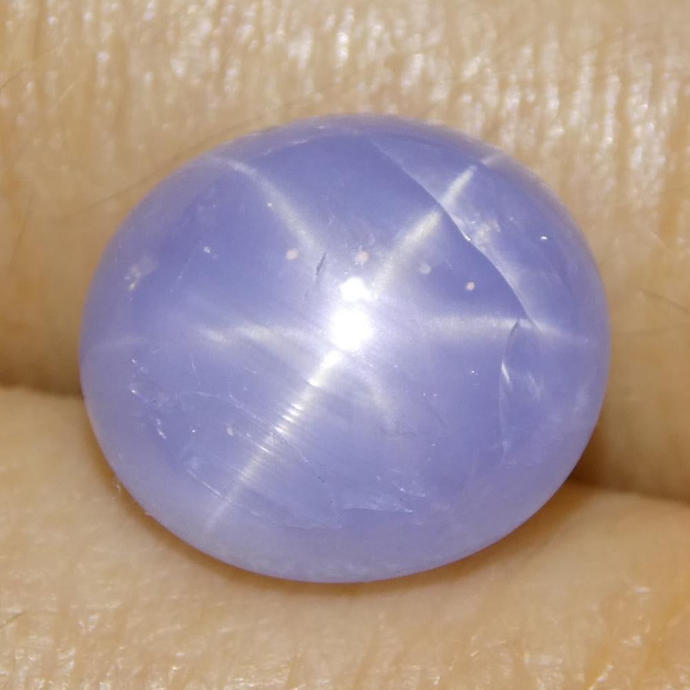 7.93ct Cabochon ovale de saphir bleu étoilé du Sri Lanka en vente 7