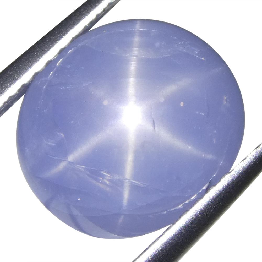 Taille ovale 7.93ct Cabochon ovale de saphir bleu étoilé du Sri Lanka en vente