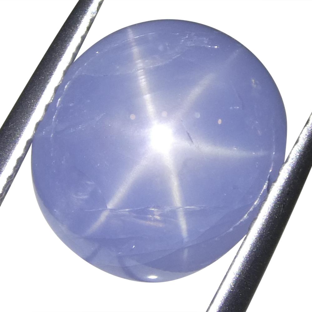 7.93ct Cabochon ovale de saphir bleu étoilé du Sri Lanka Unisexe en vente