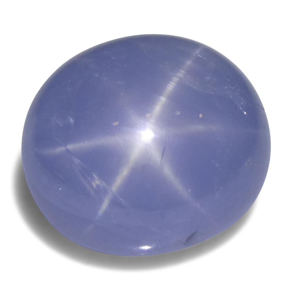 7.93ct Cabochon ovale de saphir bleu étoilé du Sri Lanka en vente 1