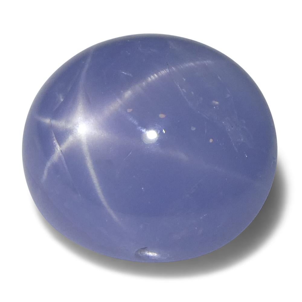 7.93ct Cabochon ovale de saphir bleu étoilé du Sri Lanka en vente 3