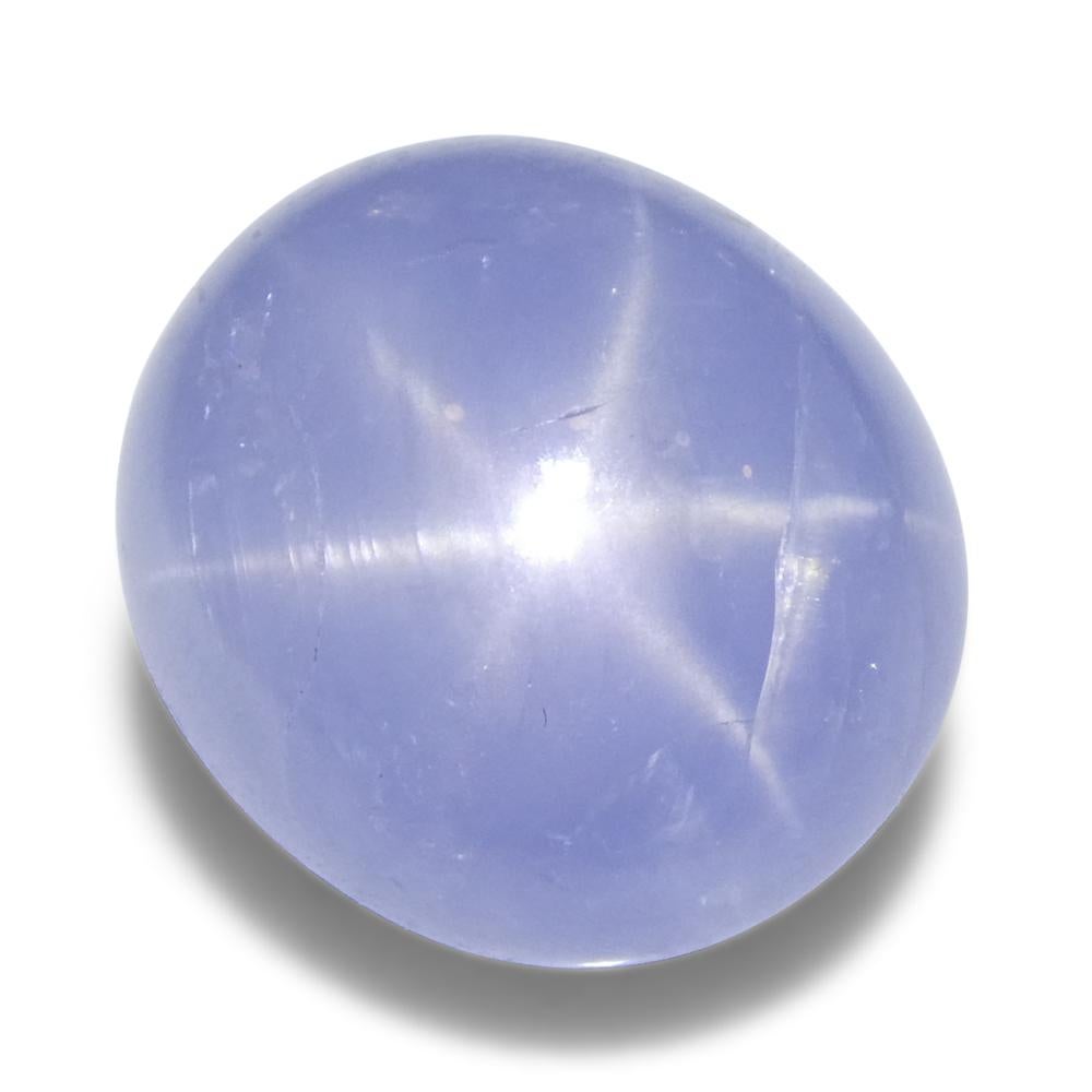 7.93ct Cabochon ovale de saphir bleu étoilé du Sri Lanka en vente 4