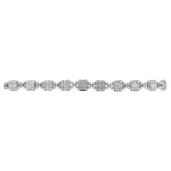 Pulsera de oro blanco con diamantes de 7,94 quilates