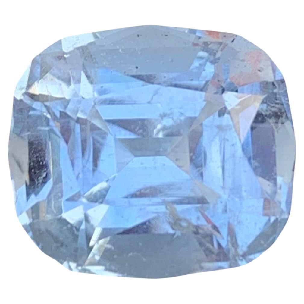 7.95 Carat Gorgeous Faceted Goshenite Aquamarine Cushion Shape Gem