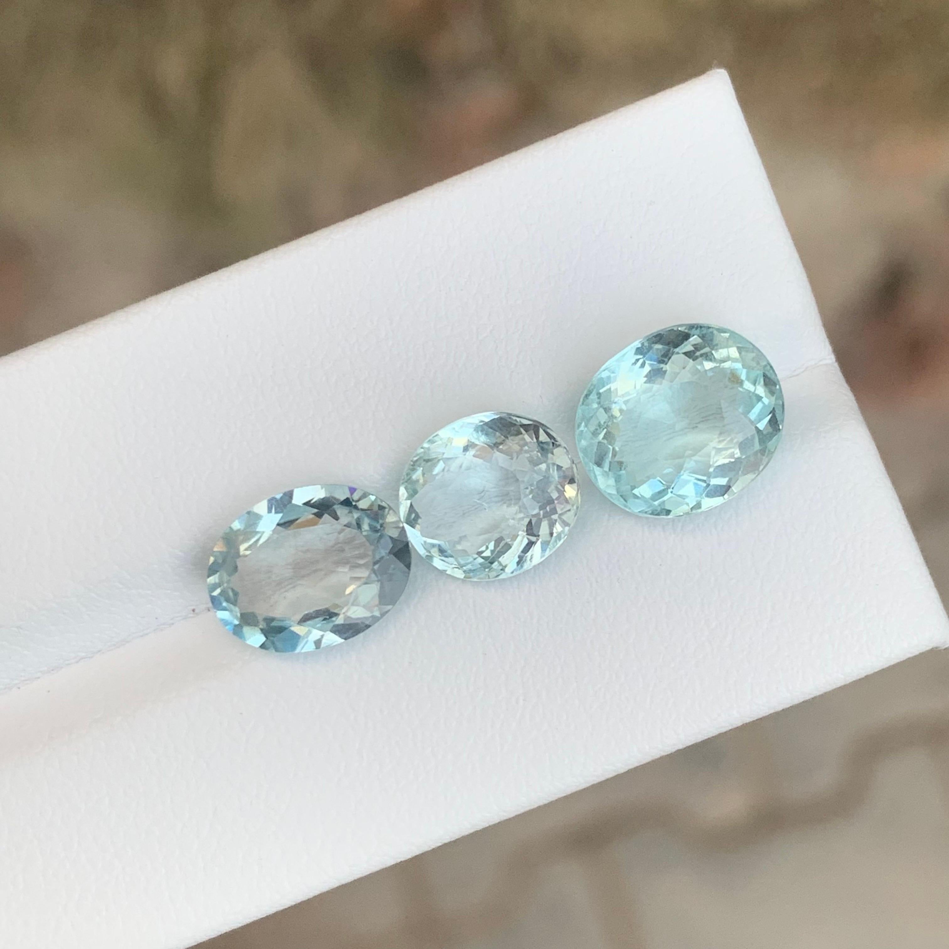 7.95 Carat Natural Loose Aquamarine Lot For Jewellery Making en venta 4