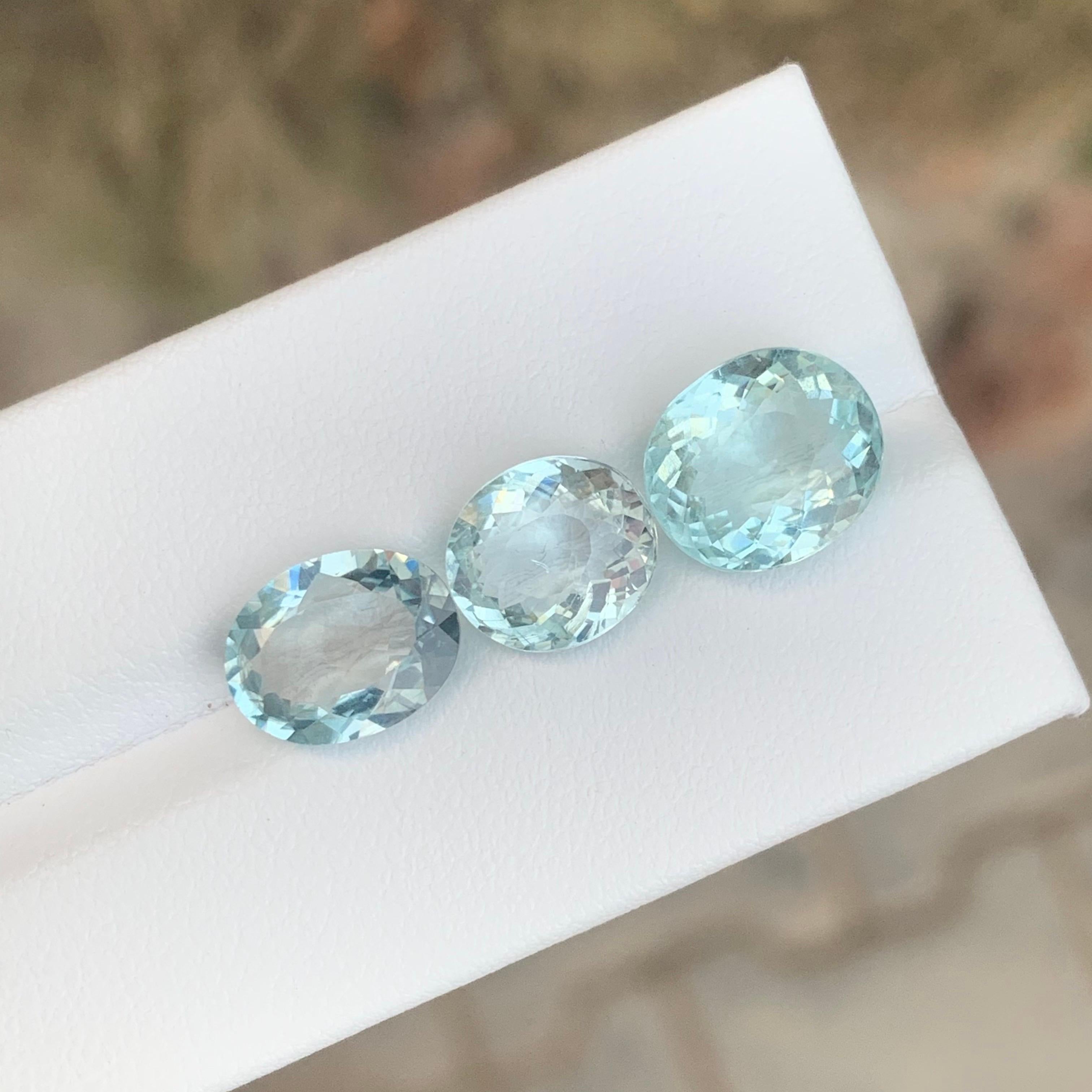 Femenino o masculino 7.95 Carat Natural Loose Aquamarine Lot For Jewellery Making en venta