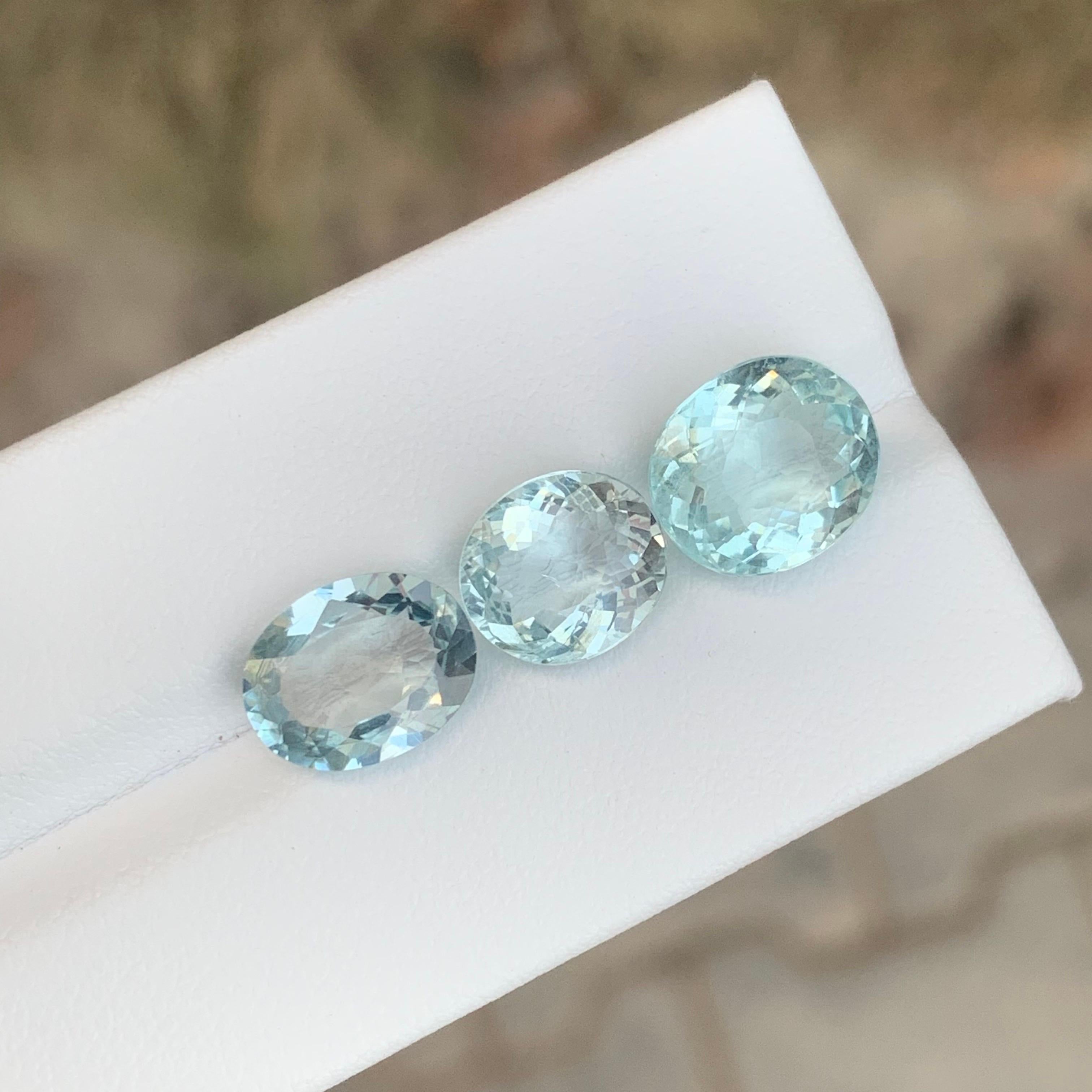 7.95 Carat Natural Loose Aquamarine Lot For Jewellery Making en venta 2