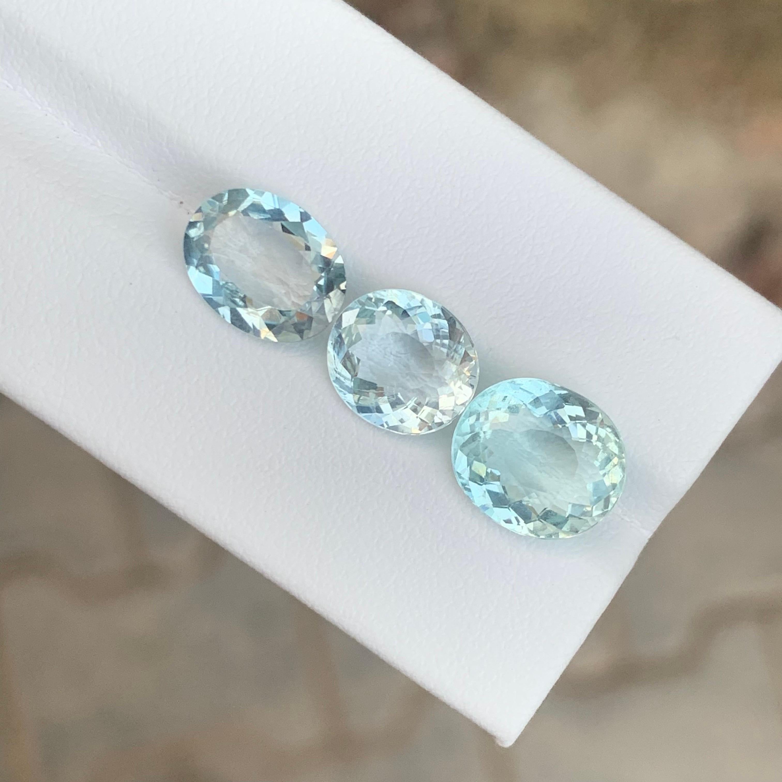 7.95 Carat Natural Loose Aquamarine Lot For Jewellery Making en venta 3