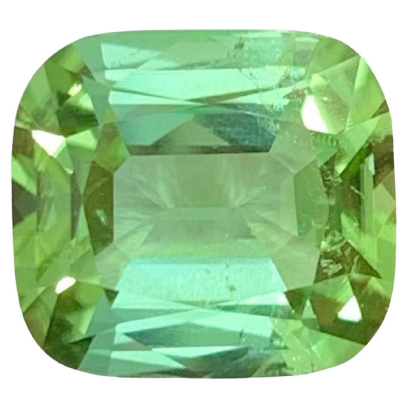 7.95 Carat Natural Loose Mint Green Tourmaline Stone Cushion Cut Afghan Gemstone (pierre précieuse afghane)