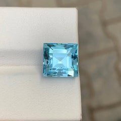 7.95 Carat Natural Loose Sky Blue Topaz Stone Fancy Cut African Gemstone