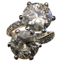 7.bague Toi Et Moi - Diamant 95 Carat taille ancienne