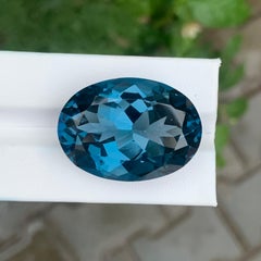 79.50 Carat Natural Loose London Blue Topaz Oval Shape Gemstone