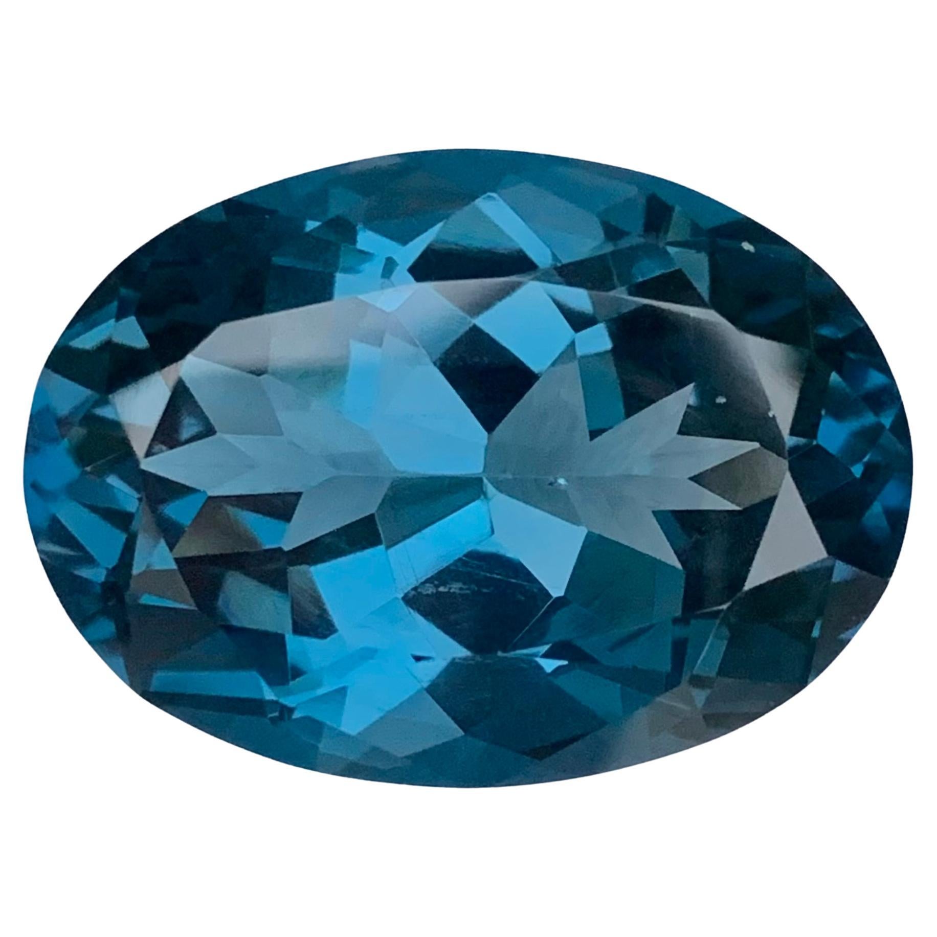 79,50 Karat Natürlicher loser Londoner Blautopas Ovalform Edelstein im Angebot