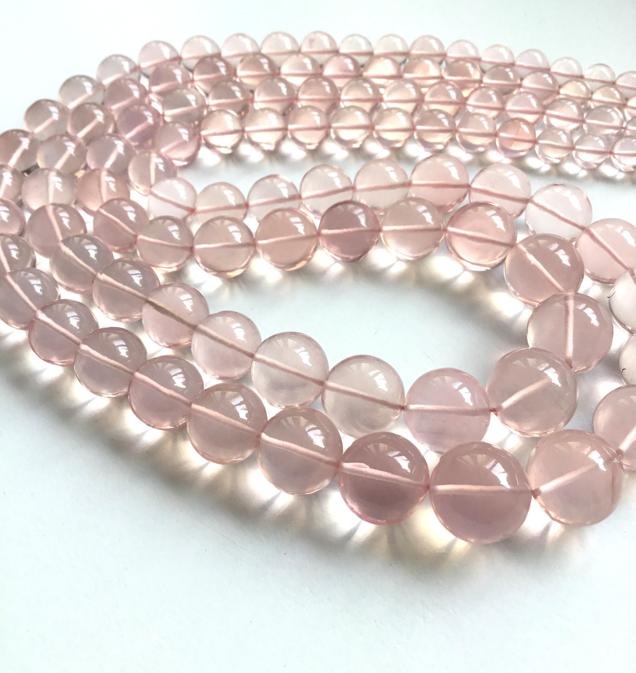 795.20 Carats Rose Quartz Smooth Balls 2 Strands Natural Gemstone Necklace For Sale 4