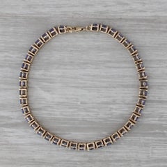 7.95ctw Tanzanite Tennis Bracelet 10k Yellow Gold 7.25" 3.8mm COA Tomas Rae